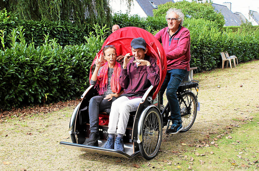 Ernest Le Bris a fait fureur avec son triporteur
